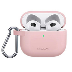 Etui USAMS Do Apple Airpods 3 Silicone (Różowy/Pink)