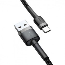 Baseus USB Kabel - Cafule Typ C 3M 2A Czarno-Szary