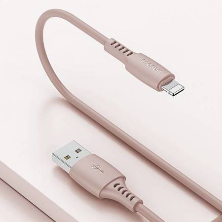 Baseus Colourful Kabel Przewód USB / Lightning 2.4A 1.2M Różowy