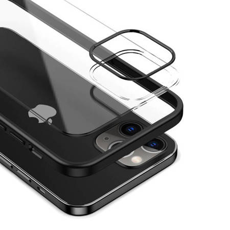 Crong Clear Cover - Etui iPhone 12 Mini (Czarny)