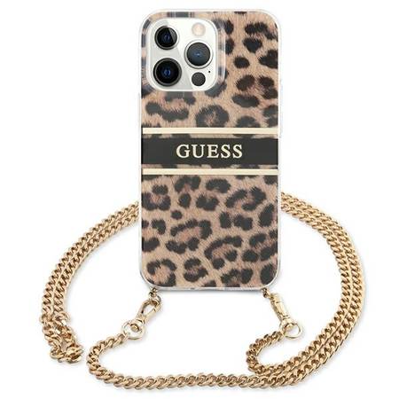 Etui Guess Leopard Gold Strap Do iPhone 13 Pro