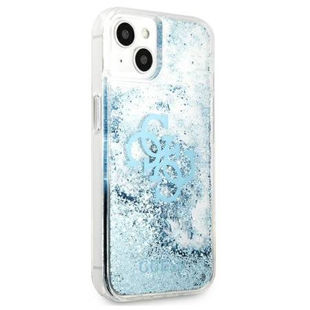 Etui Guess Liquid Glitter 4G Big Logo - iPhone 13 (Niebieski)