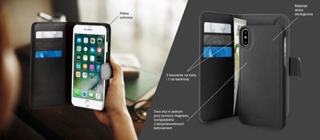 Etui Puro Wallet Detachable 2W1 Do iPhone Xs Max