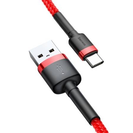 Kabel Baseus Cafule Type-C Cable 50CM 3A Red