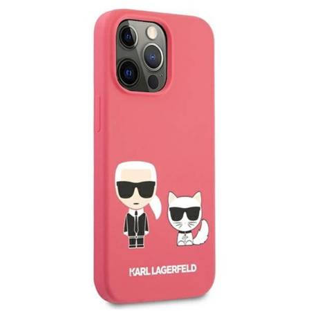 Karl Lagerfeld Silicone Karl & Choupette - Etui iPhone 13 Pro Max (Fuksja)